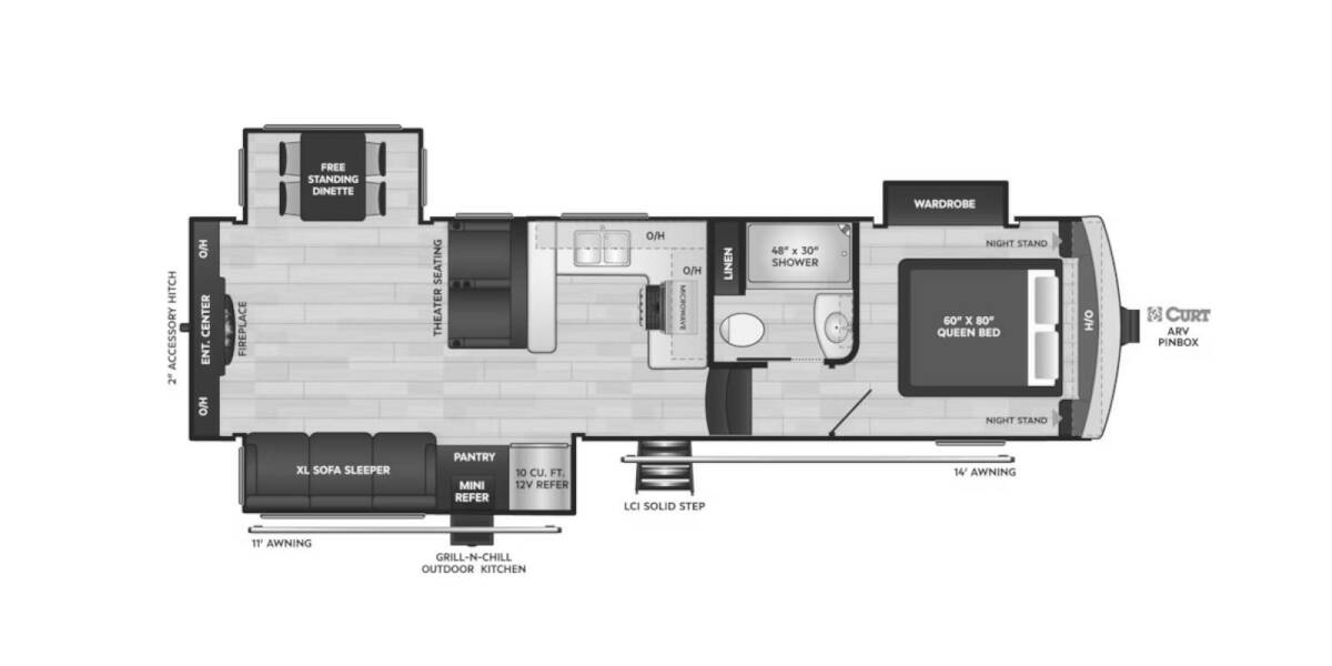2024 Keystone Arcadia Super Lite 294SLRD Fifth Wheel at Big Adventure RV STOCK# AR24886 Floor plan Layout Photo