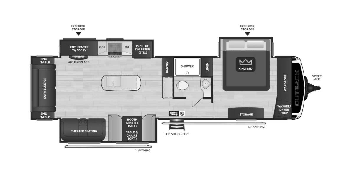 2024 Keystone Outback Premium 328RL Travel Trailer at Big Adventure RV STOCK# OU24992 Floor plan Layout Photo