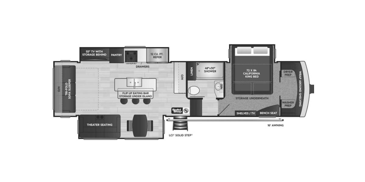 2021 Keystone Arcadia 3660RL Fifth Wheel at Big Adventure RV STOCK# AR21587 Floor plan Layout Photo