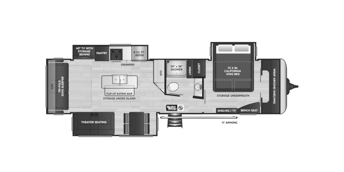 2021 Keystone Arcadia 370RL Travel Trailer at Big Adventure RV STOCK# AR21649 Floor plan Layout Photo