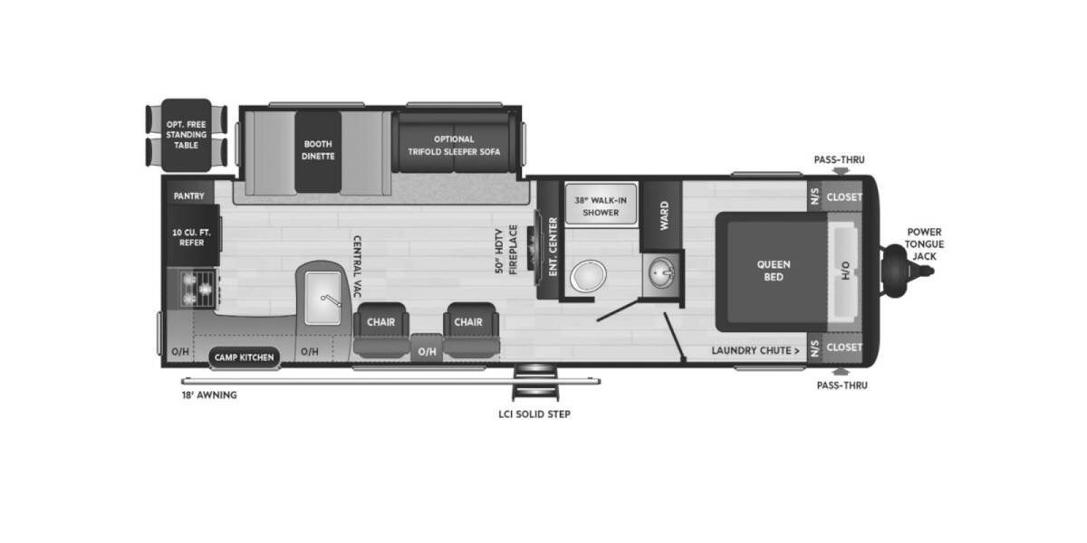 2022 Keystone Hideout 28RKS Travel Trailer at Big Adventure RV STOCK# Hi22691 Floor plan Layout Photo