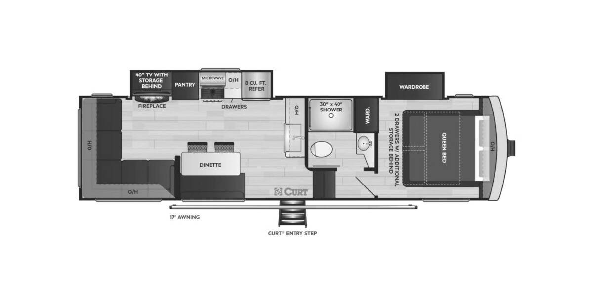 2022 Keystone Arcadia Half Ton 3250RL Fifth Wheel at Big Adventure RV STOCK# AR22716 Floor plan Layout Photo