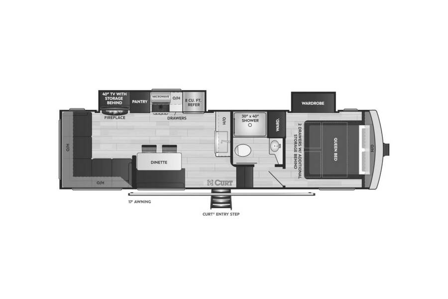 2022 Keystone Arcadia Half Ton 3250RL Fifth Wheel at Big Adventure RV STOCK# AR22716 Floor plan Layout Photo