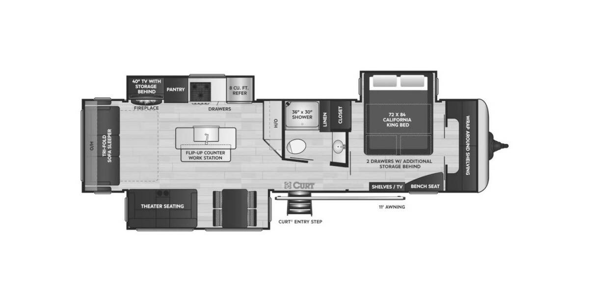2022 Keystone Arcadia 370RL Travel Trailer at Big Adventure RV STOCK# AR22725 Floor plan Layout Photo