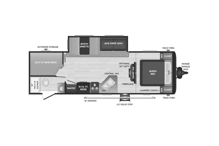 2022 Keystone Hideout 272BH  at Big Adventure RV STOCK# Hi22745 Floor plan Layout Photo