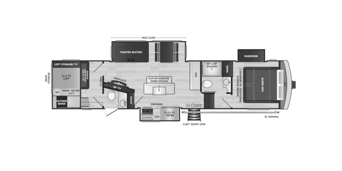 2022 Keystone Arcadia 3940LT Fifth Wheel at Big Adventure RV STOCK# AR22787 Floor plan Layout Photo
