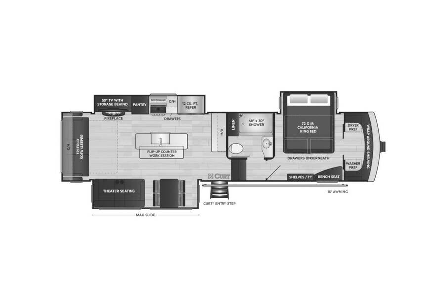 2022 Keystone Arcadia 3660RL Fifth Wheel at Big Adventure RV STOCK# AR22797 Floor plan Layout Photo
