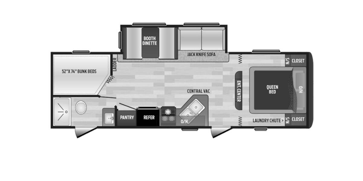 2020 Keystone Hideout LHS 272LHS Travel Trailer at Big Adventure RV STOCK# Hi20350 Floor plan Layout Photo