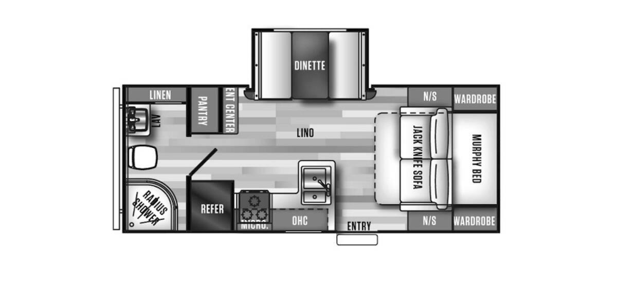 2018 Vibe Extreme Lite 21FBS Travel Trailer at Big Adventure RV STOCK# FRV18001 Floor plan Layout Photo