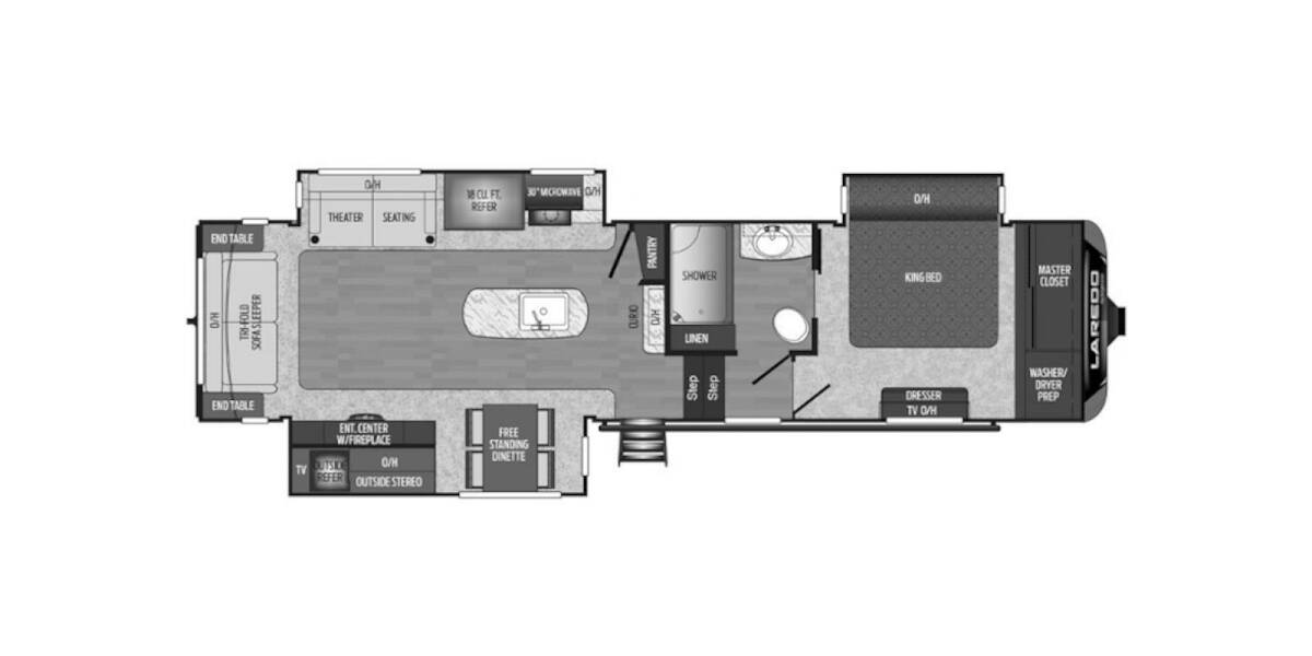 2020 Keystone Laredo 325RL Fifth Wheel at Big Adventure RV STOCK# LA20357 Floor plan Layout Photo