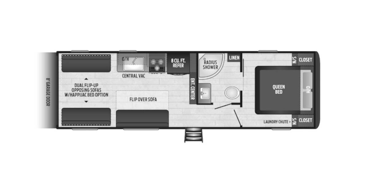 2020 Keystone Hideout 25TH Travel Trailer at Big Adventure RV STOCK# Hi20362 Floor plan Layout Photo