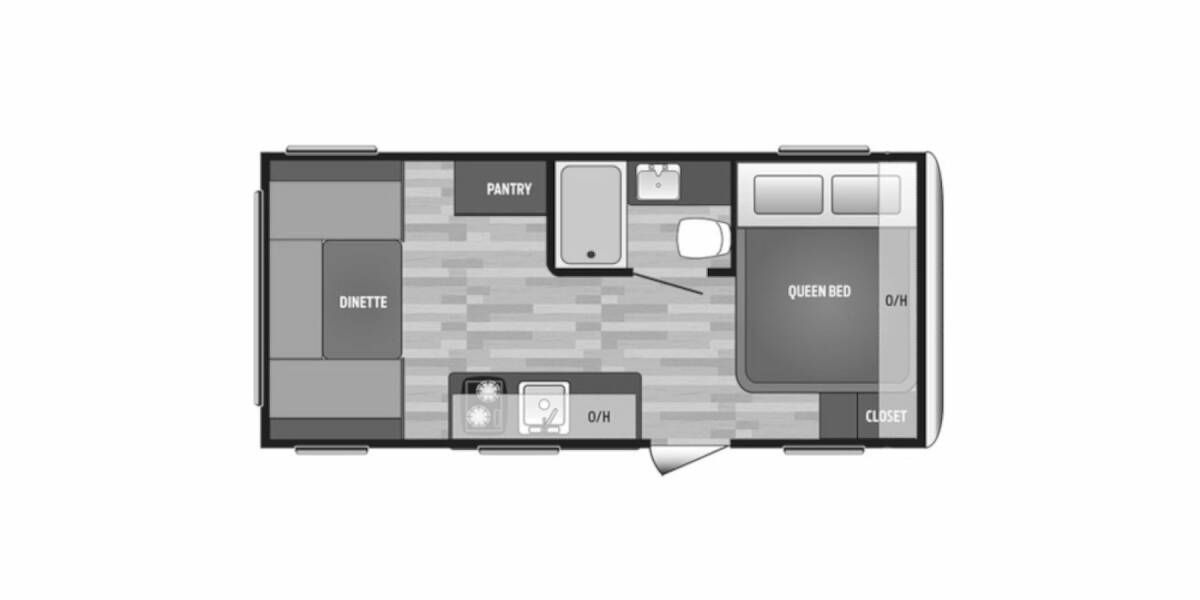 2019 Springdale Mini 1750RD Travel Trailer at Big Adventure RV STOCK# KS00819 Floor plan Layout Photo