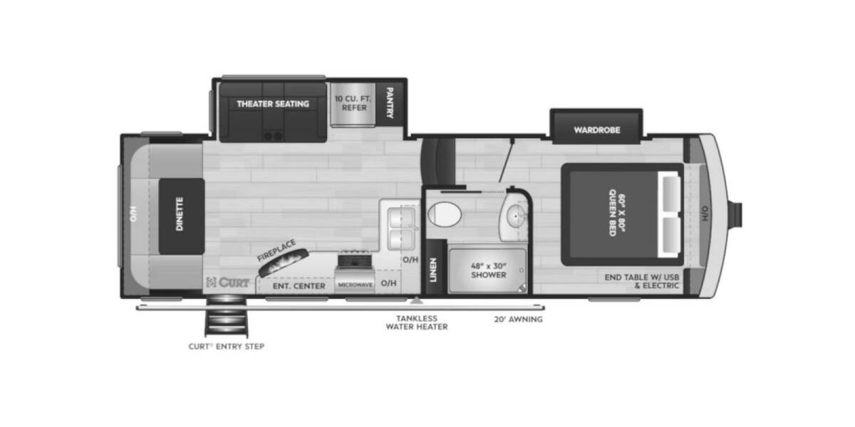 2022 Keystone Arcadia Super Lite 293SLRD Fifth Wheel at Big Adventure RV STOCK# AR23811F Floor plan Layout Photo