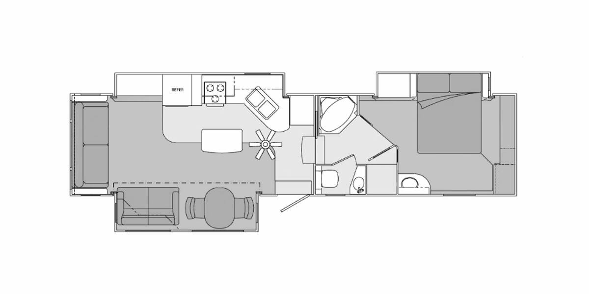 2006 Carriage Cameo LXI 35FD3 Fifth Wheel at Big Adventure RV STOCK# CC06007 Floor plan Layout Photo