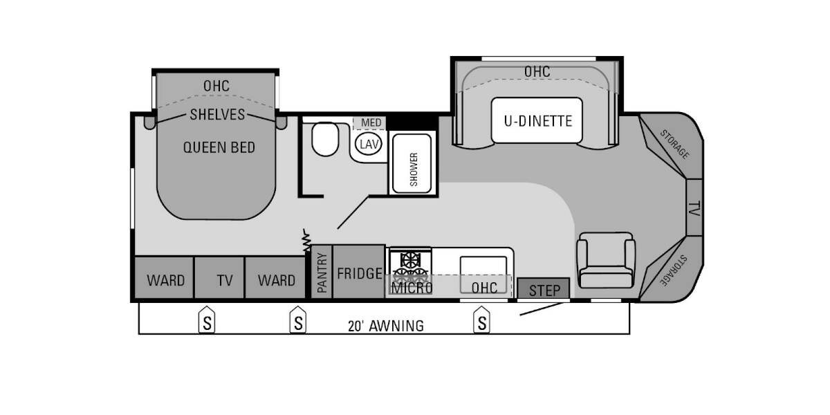 2012 Jayco Melbourne Ford E-450 28F Class C at Big Adventure RV STOCK# JC12007 Floor plan Layout Photo